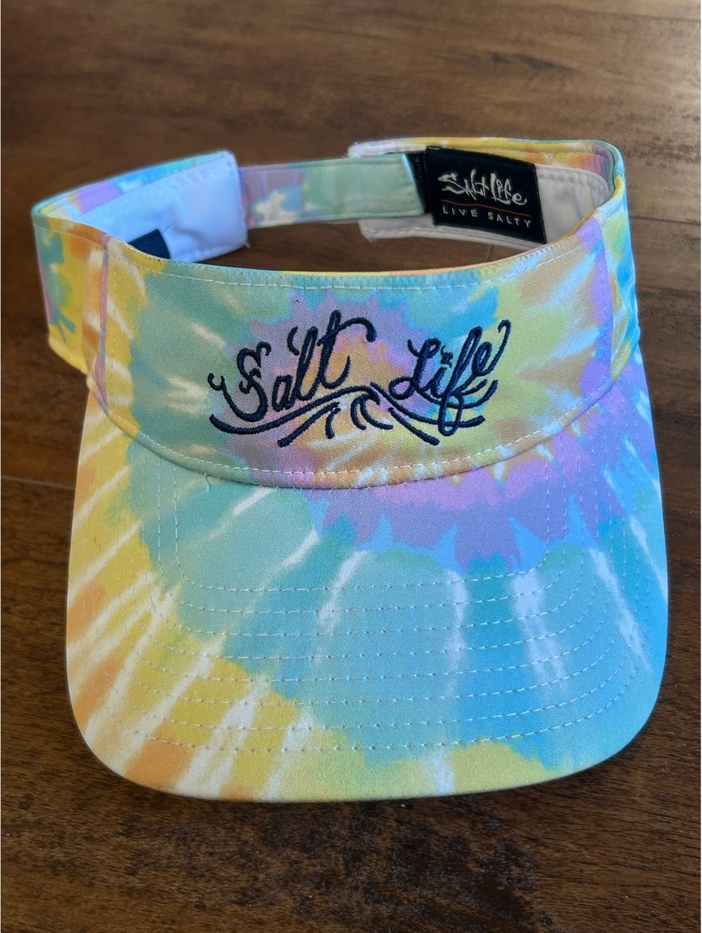 Salt Life Tie-Dye Visor Hat Live Salty Adjustable